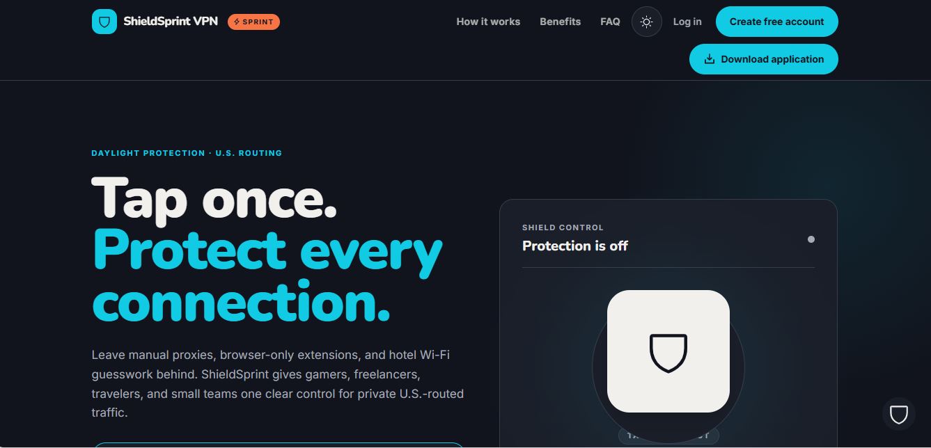 ShieldSprint VPN screenshot