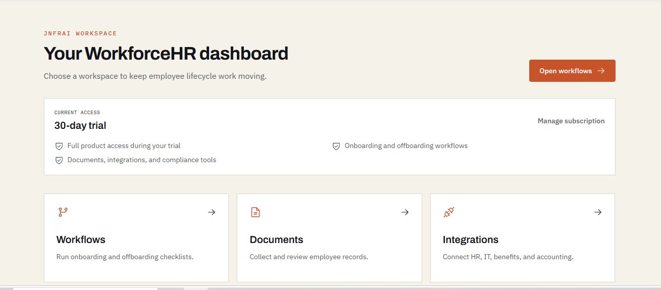 WorkforceHR screenshot